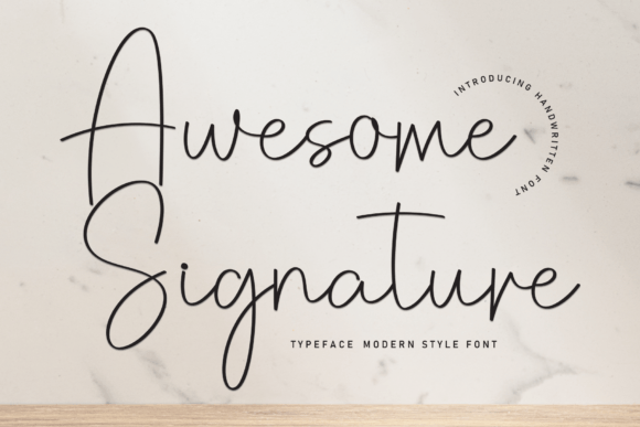 Aweome Signature: The Graceful Typeface for Modern Editorial Design