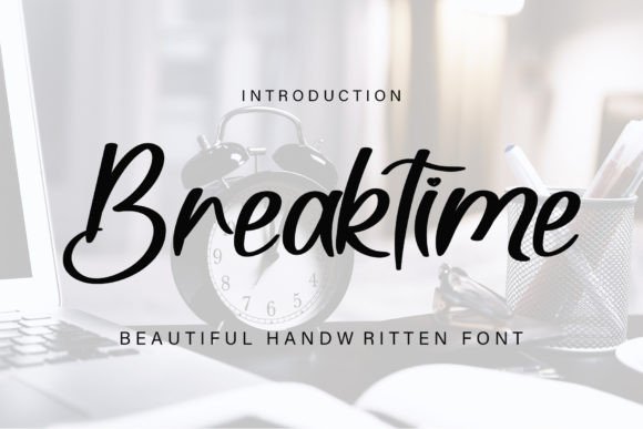 Breaktime Handwritten Font for Crafters & Sellers