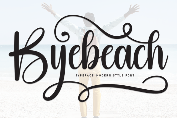Byebeach: The Handwritten Typeface for Elegant Editorial Design