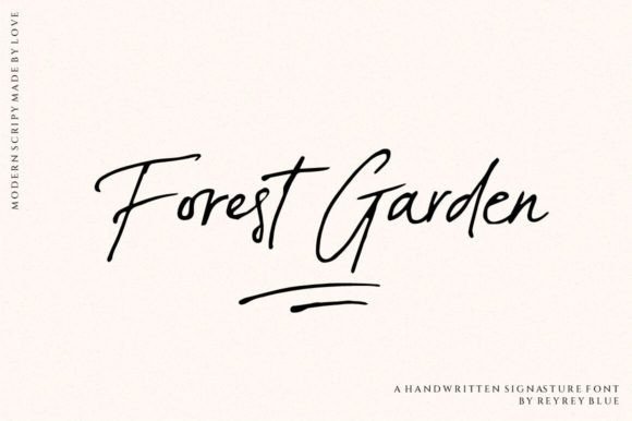 Forest Garden: A Modern Script Typeface for Editorial Design
