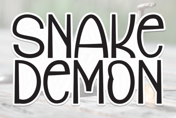 Snake Demon: The Playful Typeface for Handmade Labels and Shop Branding